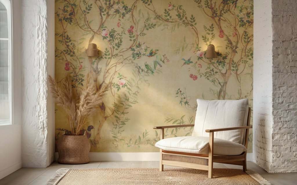 Easy Ways To Hang Wall Art Over Floral Wallpaper