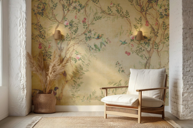 Easy Ways To Hang Wall Art Over Floral Wallpaper