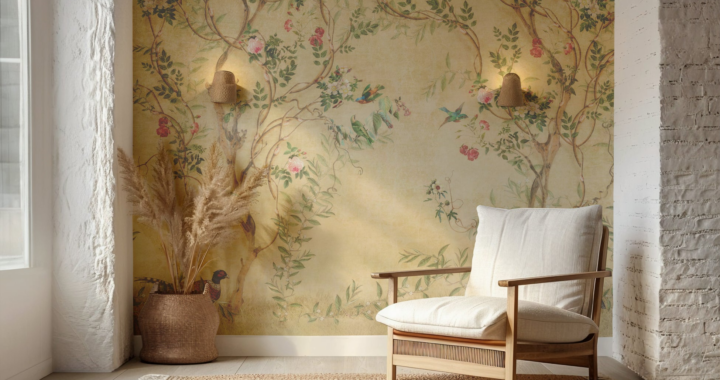 Easy Ways To Hang Wall Art Over Floral Wallpaper